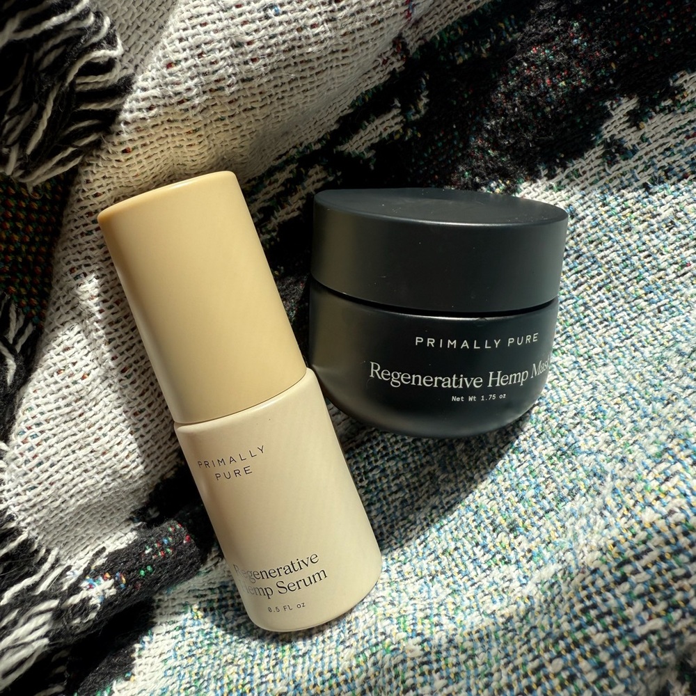 Regenerative Hemp Serum and Mask Set - Cream and Black